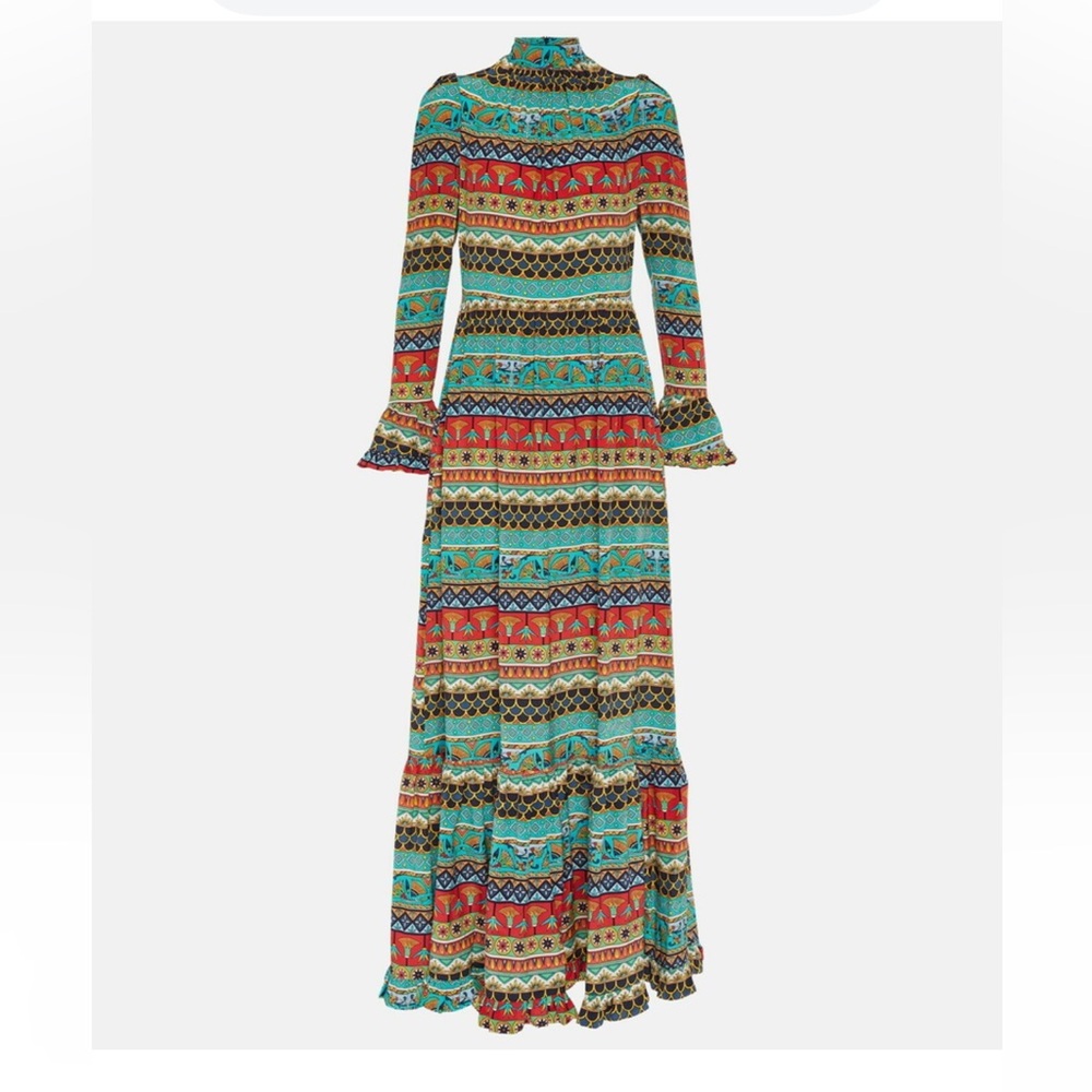 LA DoubleJ Vibrant Multicolor Long Sleeve Dress